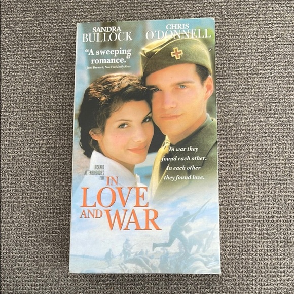 5/$25 In Love and War VHS Tape Movie Romance 1996 Sandra Bullock Chris O’Donnell - Picture 4 of 4